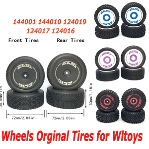 4 Lốp Trước Phía Sau 73 Mm Cho Wltoys 144001 144010 144016 144011 124016 124017 124008 124010 ZD Racing BX12 1 / 12 1 / 14 Rc Nâng cấp xe