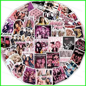 Blackpink HT3 50 Cái / bộ BLACK PINK JISOO Dán JENNIE Graffiti Hành Lý Ván Trượt Trang Trí Chống Thấm Nước TH3
