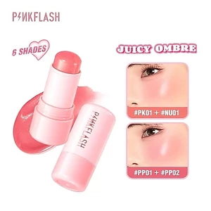 PINKFLASH Phấn má hồng kem lâu trôi gốc nước, sắc tố cao phát sáng hồng tự nhiên 3.2g | NHÍM HOUSE