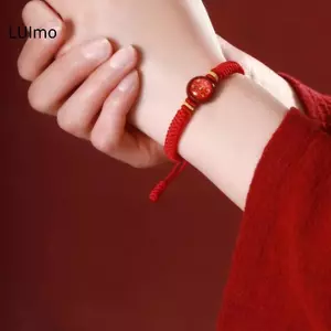 LUImo 12 Cung Hoàng Đạo Tám Thần Hộ Mệnh Của Sự Giàu Có Benmingfo Patron Smulet Dây Đỏ Dệt Tay Có Thể Điều Chỉnh Dây Vòng Tay SBS