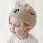 AWNGD Đệm Đầu Đệm Ốp Lưng Bonnet, Không Ốp Lưng Hoạt Hình Trẻ Em Mũ Bảo Hiểm, Lưới Dễ Thương Thoáng Khí Chống Rơi Cho Bé Bảo Vệ Đầu Cho Bò Đi Bộ Chạy