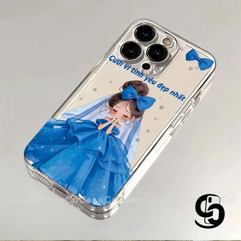 Ốp Lưng Cho IPhone 11 17 16 13 15 12 Pro Max 16 8 7 15 Plus X XR XS MaxBìa in hình cô dâu hoạt hình