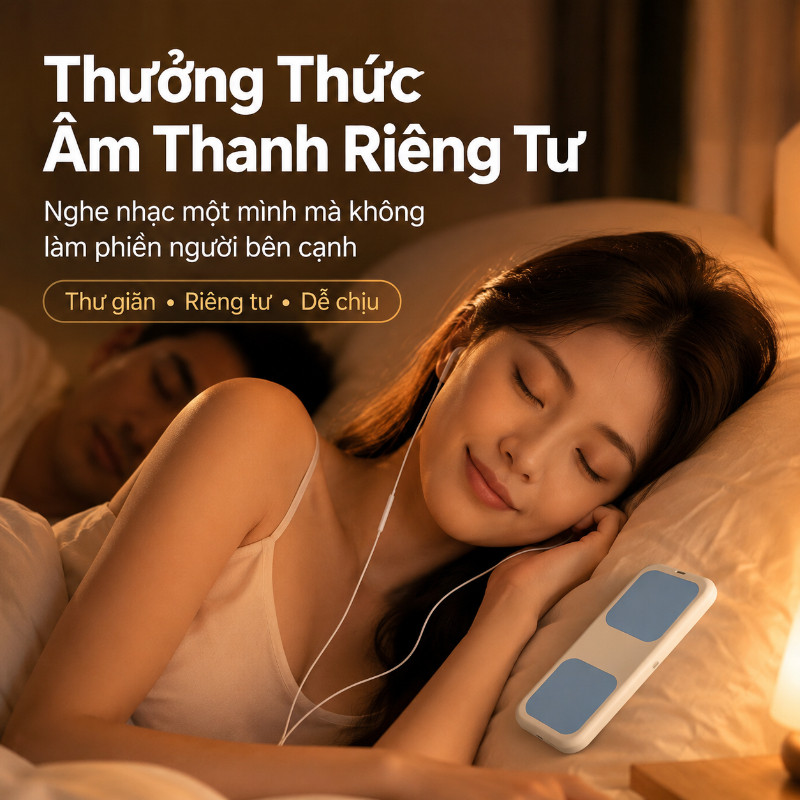 Loa Ngủ Thông Minh Dẫn Truyền Xương - Pin Siêu Bền,  Âm Thanh Nhỏ Riêng Tư, Hoàn Hảo Cho Giấc Ngủ Sâu & Du Lịch