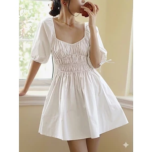 𝗗𝗼𝗿𝗶𝘀 - Đầm Linen cổ nhún