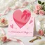 Qixi Thiệp Chúc Mừng Ngày Lễ Tình Nhân Hồng Tình Yêu Gấp Thẻ Giá Trị Cao Cửa Hàng Hoa Cửa Hàng Nướng Bánh Quà Tặng Trang Trí Thẻ 6.26