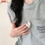 ECK Cầu Vồng Dopamine Màu Chấm Nơ Trái Tim Nelace Cho Nữ Bé Gái Dài Halterne Phụ Kiện Thời Trang Ngọt Ngào Trang Sức Quà Tặng HOT