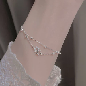 Kẻ Sọc Tay Mùa Xuân Trang Sức Tay Cao Cấp Câu Chuyện Ngôi Sao Vòng Tay Hai Lớp Ngôi Sao Tinh Tế Ngôi Sao Bé Gái Kim Cương Rỗng Dễ Dàng Kết Nối Bầu Trời Đầy Sao