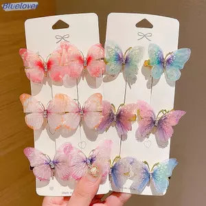 Bluelover Ngẫu Nhiên Nhiều Màu Sắc Bướm Kẹp Tóc Cô Gái Kẹp Tóc Barrettes Nữ Ngọt Ngào Tóc Trang Trí Cầu Vồng Mũ Thời Trang Phụ Kiện Tóc Mới