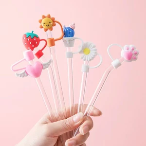 Mũ Rơm Thủy Tinh Chống Bụi Thân Thiện Với Môi Trường Cô Gái Dễ Thương Mũ Rơm Phụ Kiện Đa Năng Chống Bụi Cắm Chống Bụi Cắm Hoạt Hình 9IB0