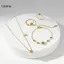 LUImo Vòng tay hoa hồng vàng thanh lịch và bộ Nelace dành cho nữ Bổ sung hoàn hảo Bộ sưu tập trang sức SBS