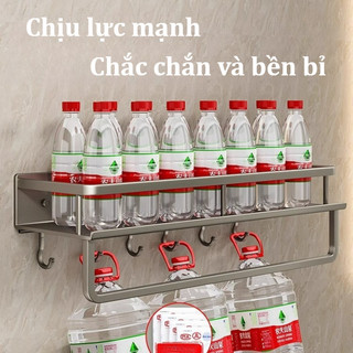 Kệ để đồ không cần khoan lỗ,Giá kệ treo quần áo / khăn tắm trong phòng tắm,Có thanh treo