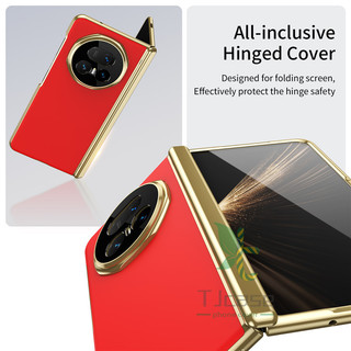 Nắp Bản Lề Tự Động Phục Hồi Da Feel Case Funda Cho Honor Magic V3 Vs3 V5 AG Vỏ Kính Cường Lực Mờ