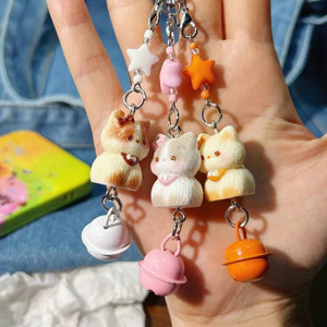 Dây đeo điện thoại hình mèo Xiêm dễ thương túi đựng mèo hoạt hình 3D hình ngôi sao
