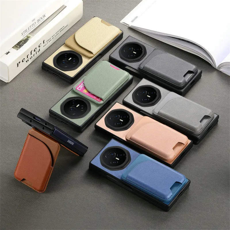 Honor Magic V5 5G 2025 Ốp lưng sang trọng Thẻ da từ tính RFID Funda Honor Magic V3 V 5 3 5V Vỏ điện thoại gấp 2IN1 có thể tháo rời