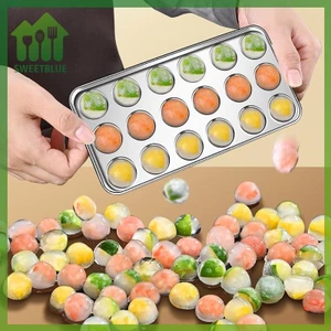 SWEET Khuôn Khay Đá Inox Có Nắp Cho Tủ Đông 18 Lưới Kim Loại Có Thể Tái Sử Dụng Máy Làm Đá Tròn Cho Gia Đình Và Thanh Sử Dụng n