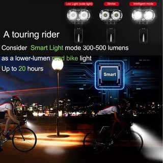 【MOTEX】Đèn xe đạp siêu sáng 1000 lumens cảm biến ánh sáng tiết kiệm pin, có còi sạc USB