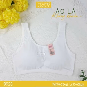 Áo lá học sinh cotton MB 9923 mút mỏng, lưng lưới, không gọng, co giãn 4 chiều, mềm mại