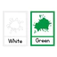 Bộ 12 thẻ học ép plastic chủ đề màu sắc flashcard colors size A5 giáo cụ dạy học tiếng anh