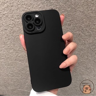 Tương Thích Cho iPhone 16e 16 15 14 Plus 13 Mini 12 11 Pro XS Max Ốp Điện Thoại Đơn Giản Màu Đen Trắng Rượu Vang Đỏ Nâu Mờ Vỏ Mềm