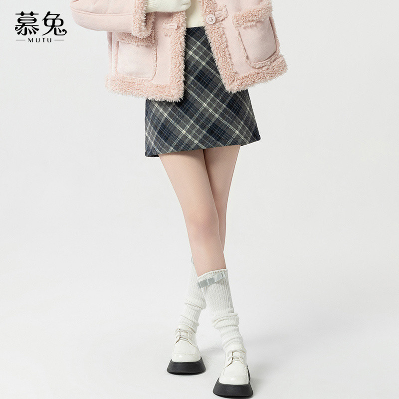 Mutu Preppy Phong Cách Phù Hợp Với jk Váy Kẻ Sọc Nữ Mùa Xuân 2026 Phong Cách Mới Nhỏ Cao Cấp Chữ a Váy Hip-Packed
