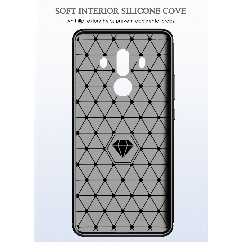 Ốp điện thoại TPU dễ thương Huawei Mate 10 Pro Armor bằng sợi Carbon Ốp điện thoại silicon mềm Huawei Mate10 10Pro