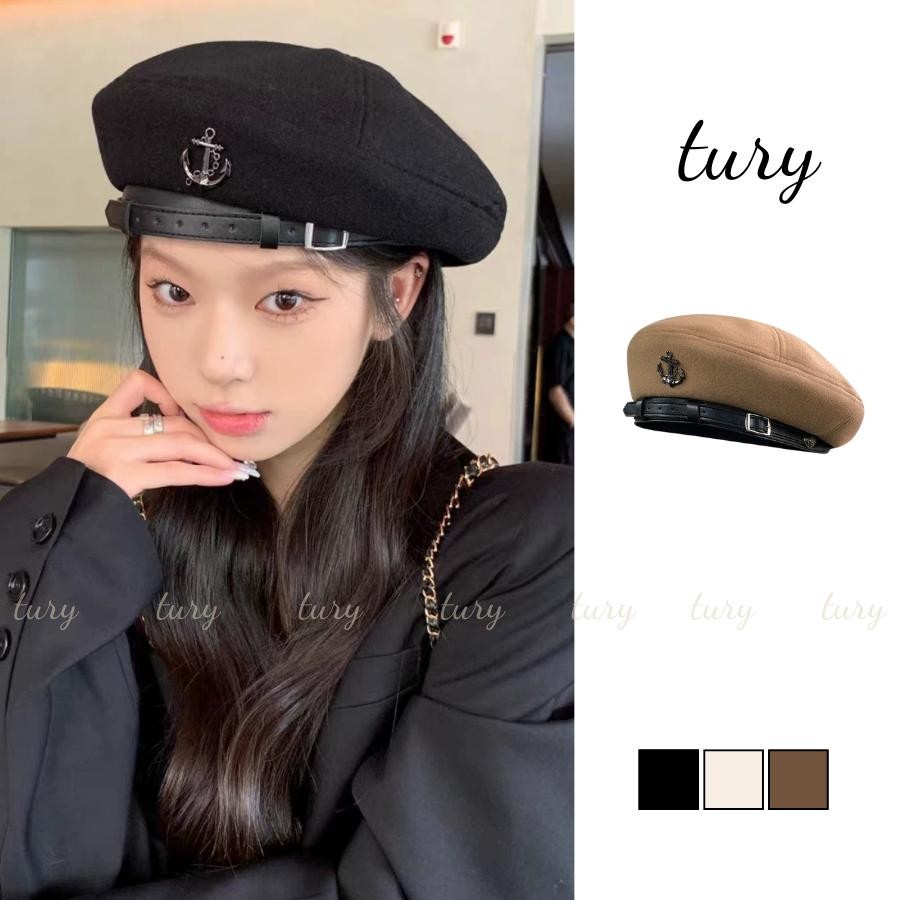 Mũ Beret Nữ - Tury - Mũ nồi nữ hoạ tiết Mỏ Neo - MN030