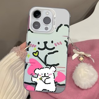 Ốp Lưng iPhone Hình Cún Con Vui Vẻ  - Tương Thích 16/15/14/13/12/11 Pro Max, XS Max, X