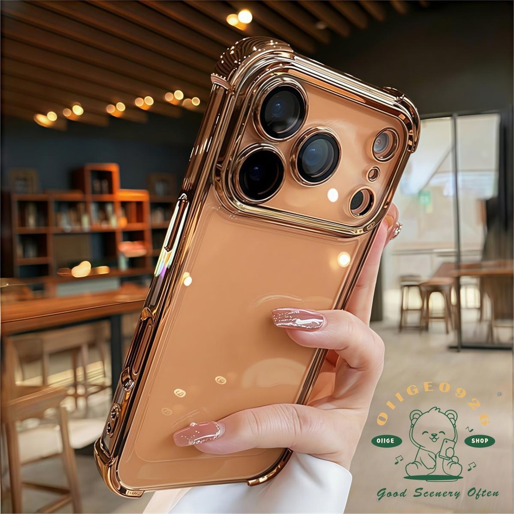 【 Ốp lưng iPhone17 】 Túi khí mạ chống rơi Vỏ điện thoại iphone17 Pro Max 16 15 14 13 12 11 cho vỏ iPhone Vỏ mềm silicon TPU chống sốc