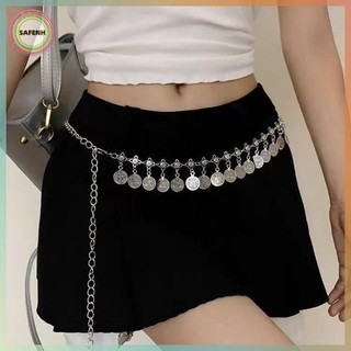 Dây Thắt Lưng Múa Bụng Tua Rua Màu Vàng, Điều Chỉnh Được Cho Nữ