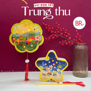 [Trung Thu 2025] Đèn Lồng Hình Ngôi Sao, Hình Hoa Cho Bé Vui Trung Thu - Đồ Chơi Cầm Tay, Phụ Kiện Decor Lớp Học ANGI