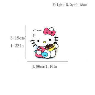 4 Cái / bộ Dễ Thương Loại Q Hello Kitty Pin Sanrio Men Trâm Cho Túi Quần Áo Kawaii Mèo Kitty Cho Người Hâm Mộ