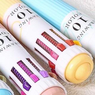 DE 6 Bút Bi Nhiều Màu Bút Viết 10 Màu Trong 1 Cho Văn Phòng Trường Học