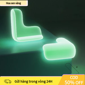【24H】Combo 4 Cái Bọc Góc Cạnh Bàn Silicon Dạ Quang Phát Sáng, Nhựa PVC Mềm Nhẹ, Dán Bảo Vệ Chống Va Đập, An Toàn Cho
