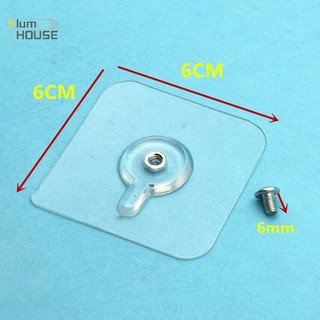 PlumHOUSE 1 Cái Tự Dính Móc Dính Chắc Chắn Móng Tay Móc Poster Liền Mạch Dán Tường Móc Trong Suốt Nhà Bếp Phòng Tắm Vít Giá Đỡ VN