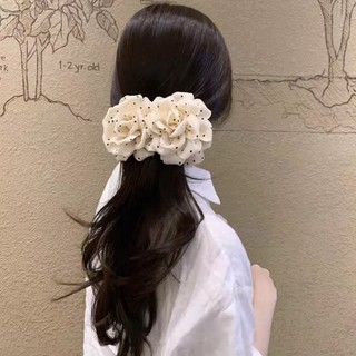 Kẹp tóc hình quả chuối hoa hồng polka dot phù hợp mùa thu đông, phụ kiện tóc độc đáo phong cách Hàn Quốc