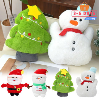 [3-5 Ngày Đến] Bộ Búp Bê Sang Trọng Giáng Sinh - Đồ Trang Trí Cây Ông Già Noel Người Tuyết Dễ Thương, 1 / 2 / 4 Đồ Chơi Sang Trọng Bằng Cotton PP Mềm Để Trang Trí Bàn Làm Việc Văn Phòng Tại Nhà, Quà Tặng Ngày Lễ