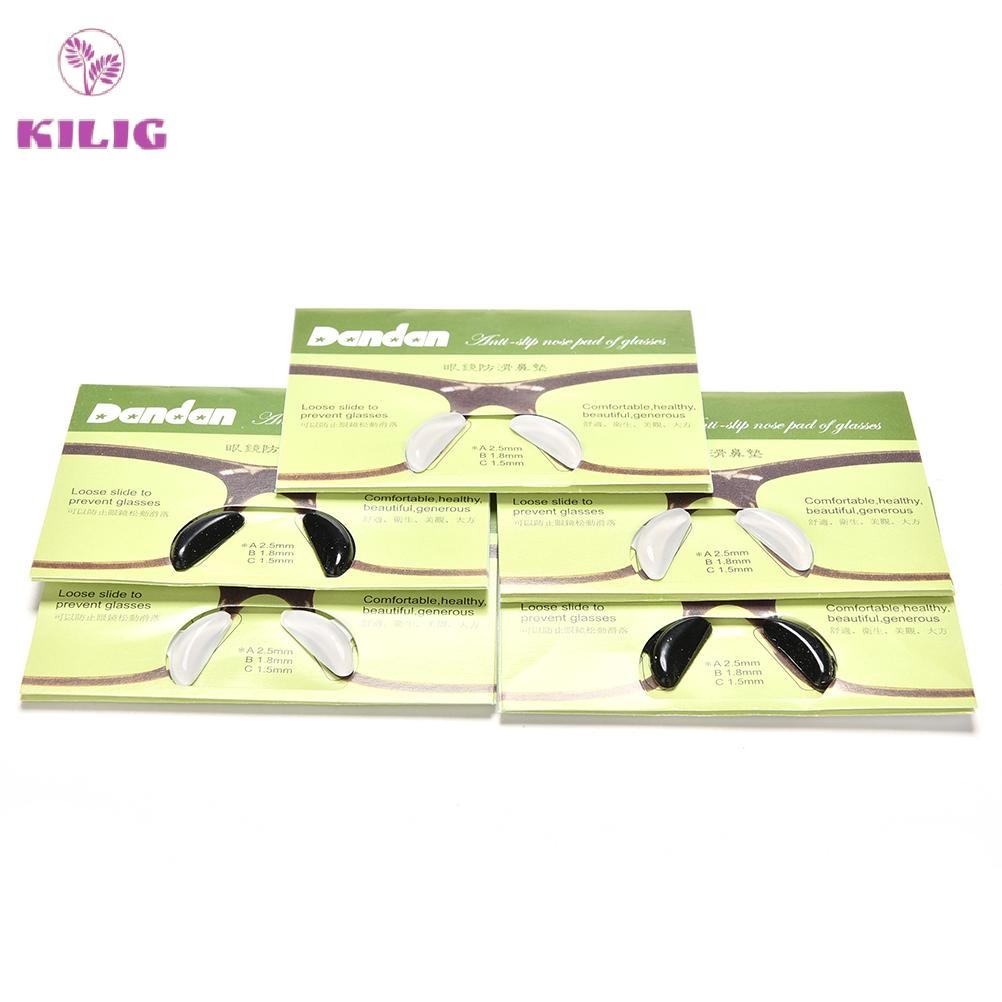Set 5 Cặp Đệm Mũi Silicone Chống Trượt Cho Mắt Kính
