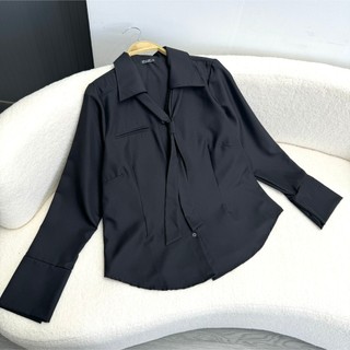 Set Bộ Bigsize Nữ Công Sở Áo Sơ Mi Kèm Cà Vạt Phối Chân Váy A Tennis Lưng Cao Tôn Dáng Có Bảo Hộ - SET( SM168+CV421)