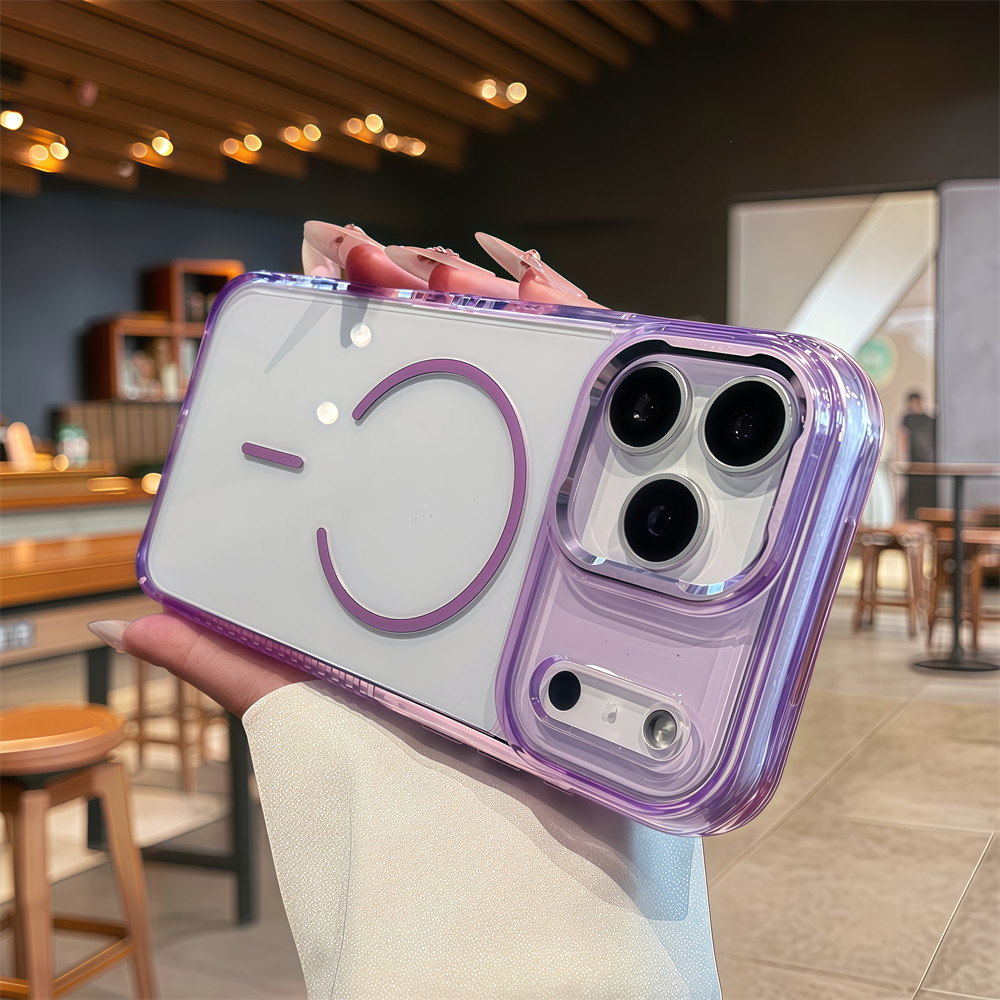 Ốp Điện Thoại Từ Tính Trong Suốt Chống Trơn Trượt Chất Lượng Cao Cho IPhone 17 Pro Max Air 16 15 Pro Max 16 Plus Chống Rơi Bảo Vệ Ống Kính Vỏ Cứng Vỏ Bảo Vệ Điện Thoại