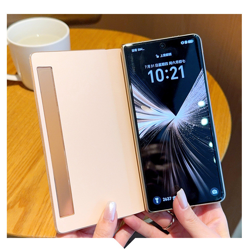 Thích hợp cho Honor MagicV5 Vỏ Điện Thoại Bao Gồm Tất Cả Giá Đỡ Chống Sốc Phong Cách Mới Honor Magicv5 Flip Từ Tính Da