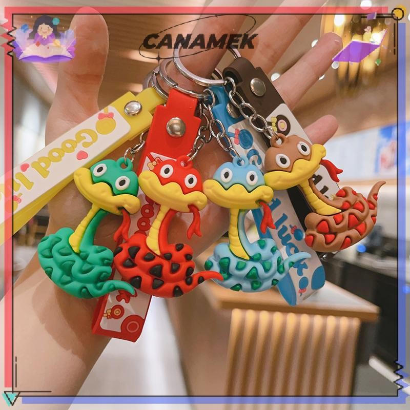 CANAMEK Sáng Tạo Rắn Mặt Dây Chuyền Móc Khóa Hoạt Hình Dễ Thương Cung Hoàng Đạo Rắn Năm May Mắn Mặt Dây Chuyền Ba Lô Trang Trí Phụ Kiện Quà Tặng CSF