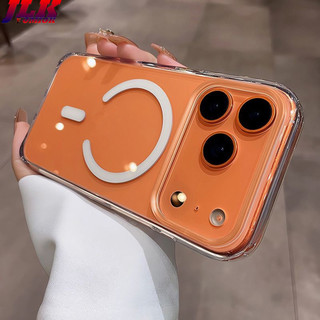 [JLK] Ốp từ tính trong suốt siêu mỏng cho iPhone 17Air 17 ProMax 16 15 14 Plus 13 12 Pro Max 16E Vỏ PC cứng trong suốt