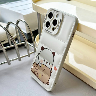 Ốp điện thoại Yier Bubu Playful cho iPhone 17 / 17 Air / 16E / 15 Plus / 14 / 13 / 12 / 11 / Pro Max. Chống sốc và chống rơi. Hộp đựng túi khí kiểu áo khoác silicon lỏng che phủ toàn diện