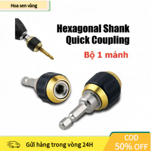 【24H】Đầu Chuyển Đổi Đầu Máy Khoan Nhả Nhanh 1/4" 60mm, Thép Không Gỉ Bền, Phù Hợp Cho Mọi Loại Máy Khoan Để Siết Bulong,