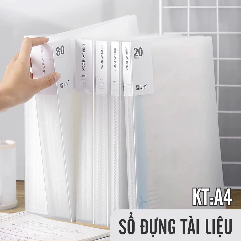 Bìa Lá Đựng Tài Liệu A4 Nhựa PP – File Lá Trong Suốt Chống Nước, Sắp Xếp Hồ Sơ Văn Phòng