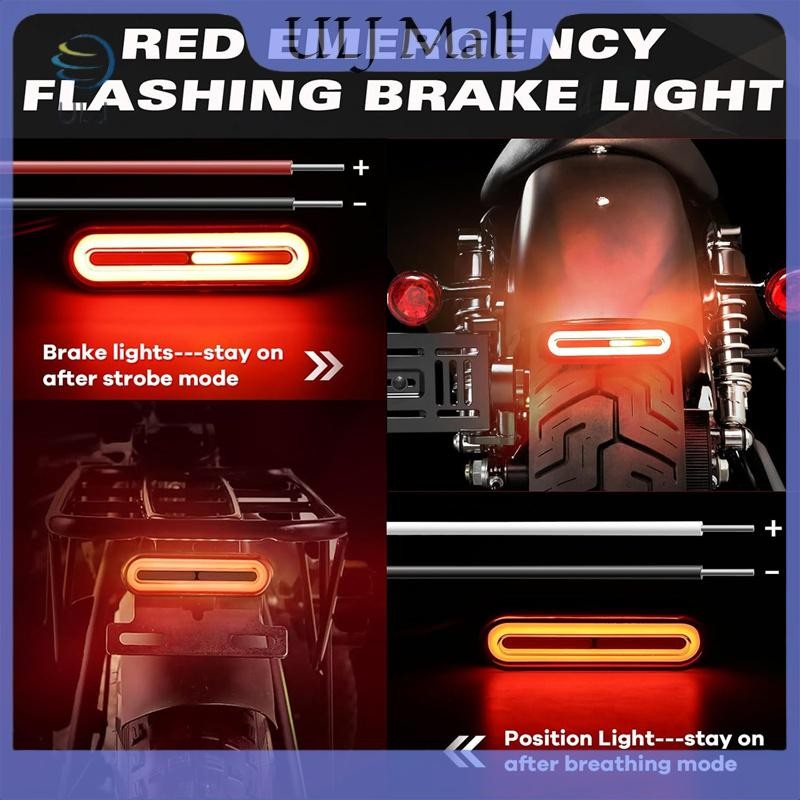 Đèn hậu xe máy đa năng ULJ 12V-80V có đèn báo rẽ, chống nước, dùng cho xe đạp bụi bẩn và ATV