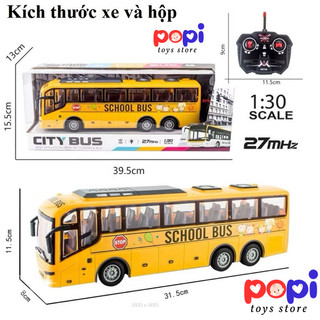 Xe Buýt Điều Khiển Từ Xa 4 Chiều – Đồ Chơi Xe Bus Cỡ Lớn Có Đèn, Quà Tặng Cho Bé