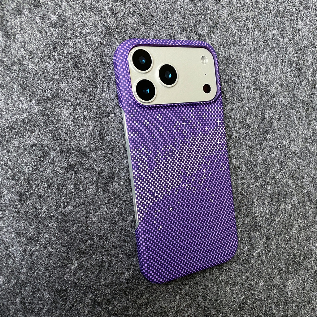Ốp điện thoại PC cứng họa tiết sợi Carbon Kevlar sang trọng cho IPhone 17 Air16 15 14 13 12 11 Pro Max