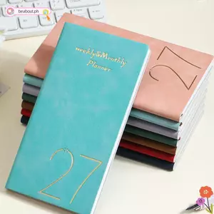 BEABOUT 2027 A6 Planner Notebook, Tạp chí di động Viết bìa cứng Tạp chí Sổ tay, Lập kế hoạch hàng ngày Sổ tay PU Văn phòng phẩm