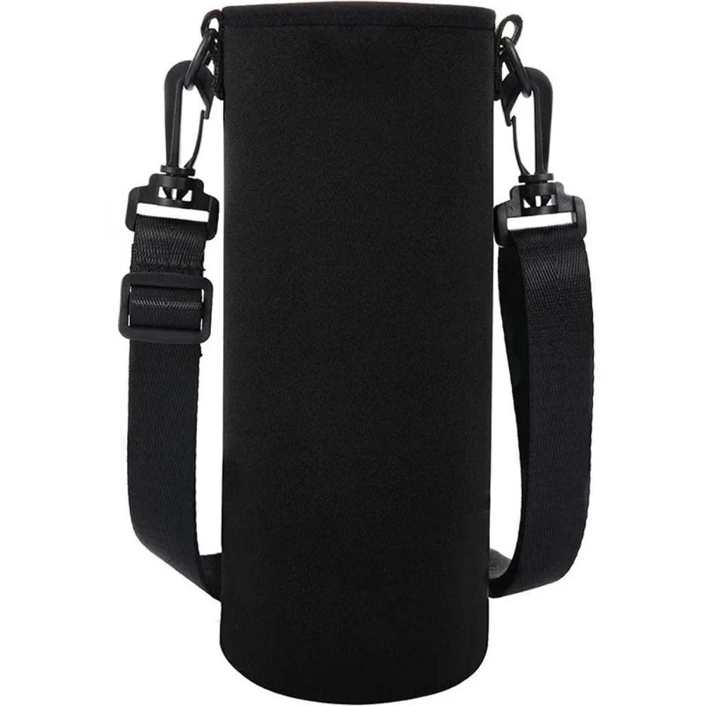 Giá đỡ chai nước YMIFI, Túi đựng chai cách nhiệt Neoprene màu đen, Túi đựng chai nước có dây đeo di động 750ML / 1000ML / 1500ML